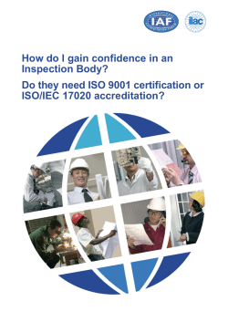 How do I gain confidence in an Inspection Body? ISO/IEC 17020 accreditation?