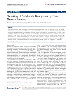Shrinking of Solid-state Nanopores by Direct Thermal Heating Open Access