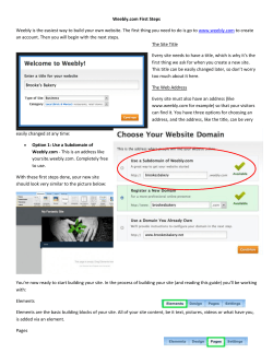 Weebly.com First Steps  The Site Title