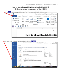 How to show Readability Statistics in Word 2013