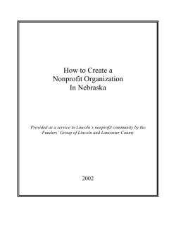 How to Create a Nonprofit Organization In Nebraska