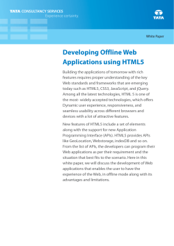 Developing Offline Web Applications using HTML5