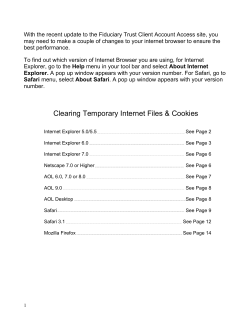 Clearing Temporary Internet Files &amp; Cookies