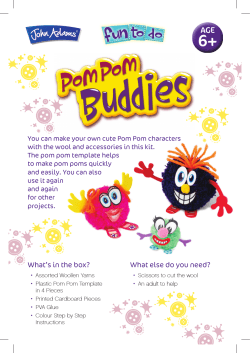 You can make your own cute Pom Pom characters