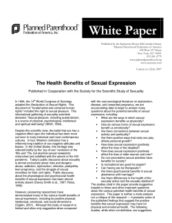 The Health Benefits of Sexual Expression