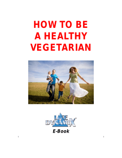 HOW TO BE A HEALTHY VEGETARIAN E-Book