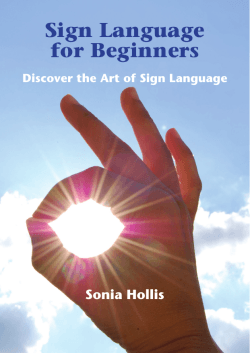 Sign Language for Beginners Sonia Hollis Discover the Art of Sign Language