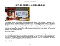 HOW TO BUILD A MODEL BRIDGE