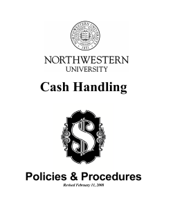 Cash Handling Policies &amp; Procedures  Revised February 11, 2008