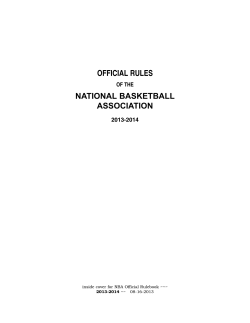 OFFICIAL RULES NATIONAL BASKETBALL ASSOCIATION OF THE