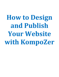 How to Design and Publish Your Website