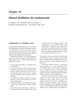 Chapter 18 Ethanol distillation: the fundamentals KATZEN International, Inc., Cincinnati, Ohio, USA