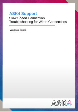 ASK4 Support Slow Speed Connection Troubleshooting for Wired Connections Windows Edition
