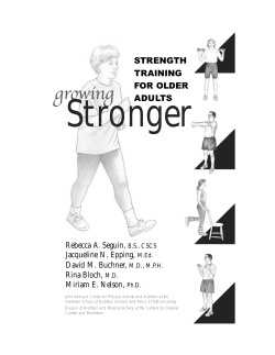 Stronger growing STRENGTH TRAINING