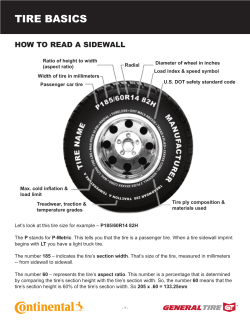 TIRE BASICS HOW TO READ A SIDEWALL