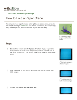 How to Fold a Paper Crane