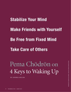 Pema Chödrön on 4 Keys to Waking Up