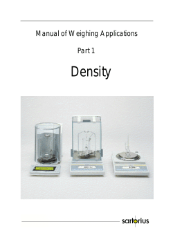 Density Manual of Weighing Applications Part 1