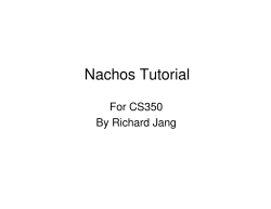 Nachos Tutorial For CS350 By Richard Jang