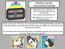 Wedding Cupcake Informational Package