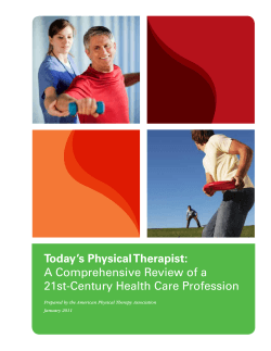 Today’s  Physical Therapist: A Comprehensive Review of a