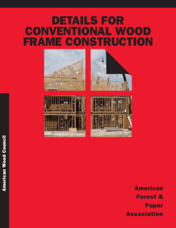 DETAILS FOR CONVENTIONAL WOOD FRAME CONSTRUCTION American