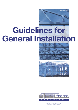 Guidelines for General Installation 20th April 2007