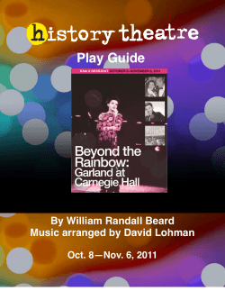 Play Guide  By William Randall Beard Music arranged by David Lohman