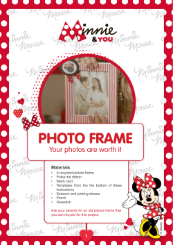 PHOTO FRAME Your photos are worth it Materials