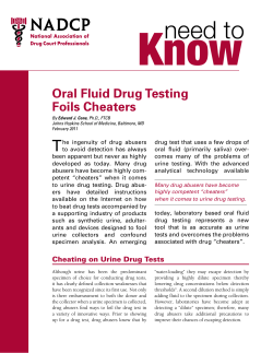 Know need to T Oral Fluid Drug Testing