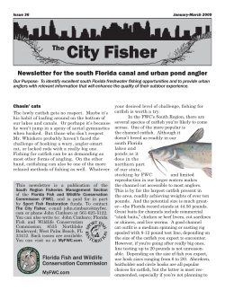 Newsletter for the south Florida canal and urban pond angler