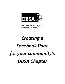 Creating a Facebook Page for your community’s DBSA Chapter