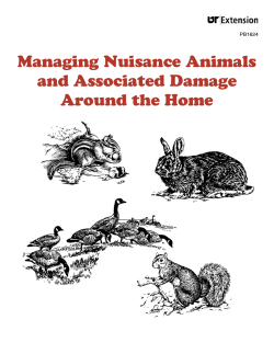 Managing Nuisance Animals and Associated Damage Around the Home PB1624