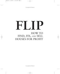 FLIP HOW TO FIND, FIX, SELL