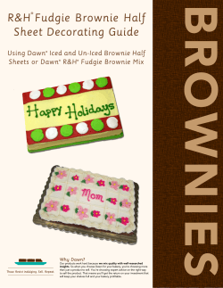 BROWNIES R&amp;H Fudgie Brownie Half Sheet Decorating Guide