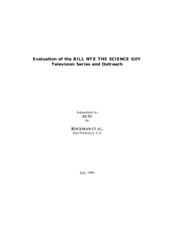 Evaluation of the BILL NYE THE SCIENCE GUY R ,