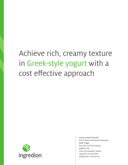 Achieve rich, creamy texture in with a cost effective approach