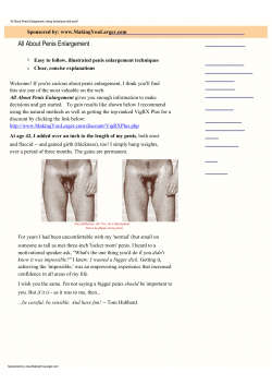 All About Penis Enlargement