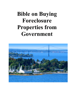 Bible on Buying Foreclosure Properties from Government