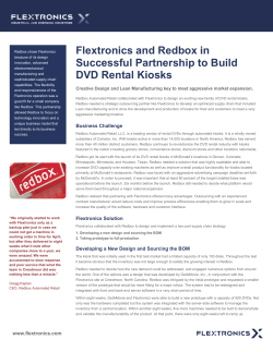 Flextronics and Redbox in Successful Partnership to Build DVD Rental Kiosks zssssssss