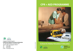 CPR + AED PROGRAMME Institute for Medical Simulation &amp; Education