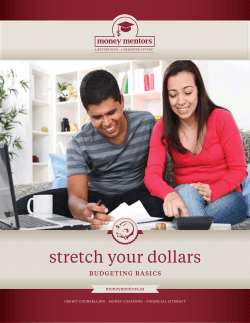 stretch your dollars BUDGETING BASICS moneymentors.ca