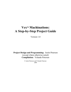 Vex Machinations: A Step-by-Step Project Guide Version 1.0