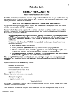 AXIRON (AXE-e-RON) CIII (testosterone) topical solution Medication Guide