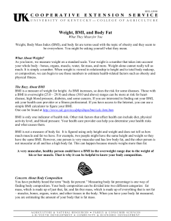 Weight, BMI, and Body Fat