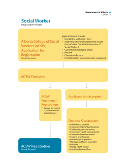 Social Worker Alberta College of Social Registration Process