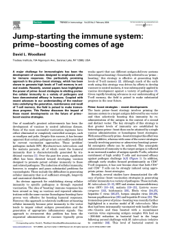 Jump-starting the immune system: prime – boosting comes of age