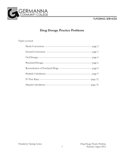 Drug Dosage Practice Problems
