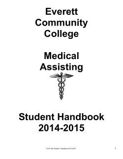 Everett Community College Medical Assisting Student Handbook