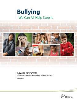 Bullying We Can All Help Stop It A Guide for Parents